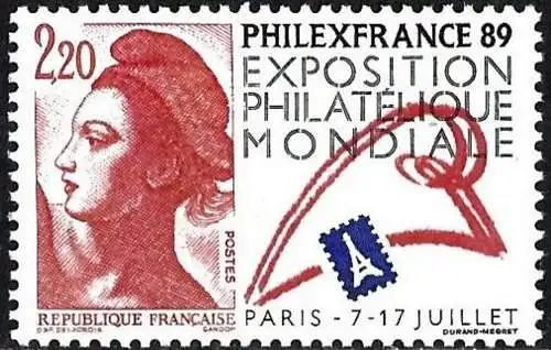 Frankreich 1989 - Mi 2661 - YT 2524 - Liberty by Gandon - Philexfrance 89 - MNH