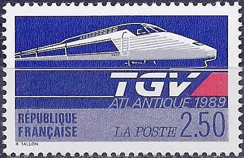 Frankreich 1989 - Mi 2743 - YT 2607 - Train TGV - MNH