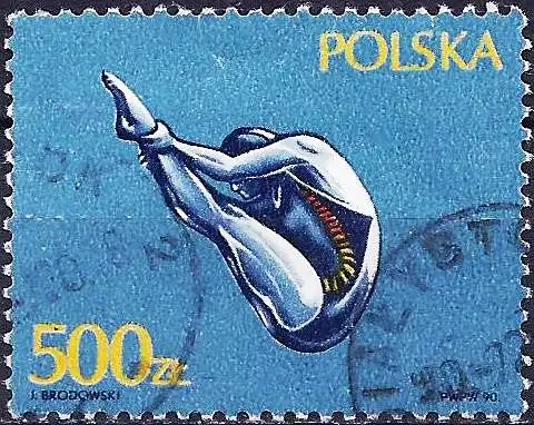 Polen 1990 - Mi 3262 - YT 3068 - Sport : Sprung ( Plongeon - Diving )