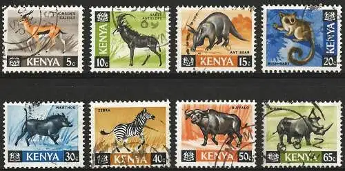 Kenia 1966 - Mi 20/27 - YT 20/297 - Wildtiere ( Faune sauvage - Wild fauna )