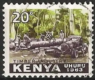 Kenia 1963 - Mi 4 - YT 4 - Forstwirtschaft ( Exploitation forestière - forestry )