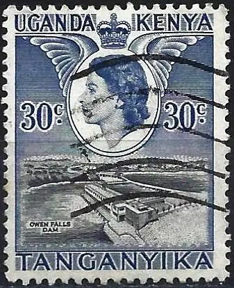 Kenya-Uganda-Tanganyika 1954 - Mi 96 - YT 93 - Owen Damm ( Barrage - Dam )
