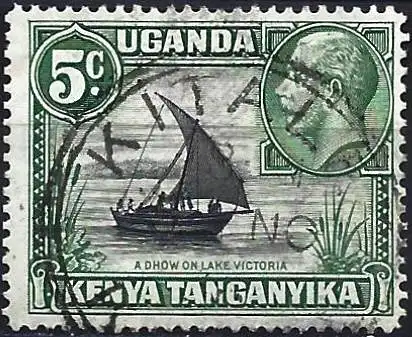 Kenya-Uganda-Tanganyika 1935 - Mi 32 IA - YT 34 - Segelschiff ( Voilier - Sailing ship )