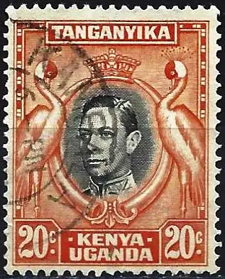 Kenya-Uganda-Tanganyika 1942 - Mi 60D - YT 54b - König George VI ( Roi - King )