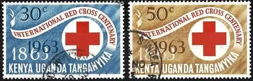 Kenya-Uganda-Tanganyika 1963 - Mi 130/31 - YT 127/28 - Rote Kreuz ( Croix-Rouge - Red Cross )