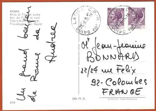 [Ansichtskarte] Italien - Rom : Titusbogen /
Italie - Rome : Arc de triomphe de Tito. 