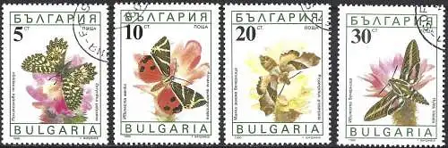 Bulgarien 1990 - Mi 3852/55 - YT 3324/27 - Schmetterling