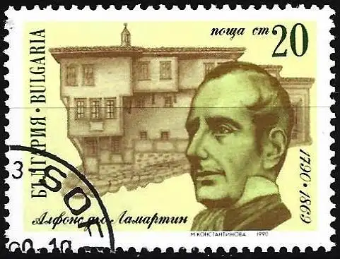 Bulgarien 1990 - Mi 3839 - YT 3313 - Alphonse de Lamartine, Schriftsteller