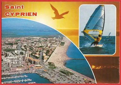 [Ansichtskarte] Frankreich (France) Pyrénées Atlantiques - Saint-Cyprien-Plage : Vue aérienne /
Aerial view /
Luftaufnahme. 