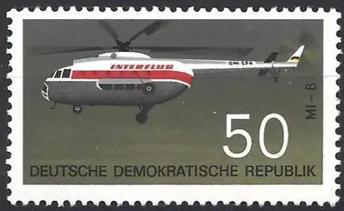 DDR 1969 - Mi 1527 - YT 1220 - Hubschrauber Mil Mi-8 - MNH