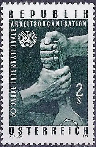 Österreich 1969 - Mi 1305 - YT 1135 - 50. Jahrestag der ILO - MNH 
