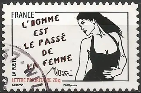 Frankreich 2011 – Mi 5065 - YT Ad 544 - Frau gezeichnet von Miss Tic