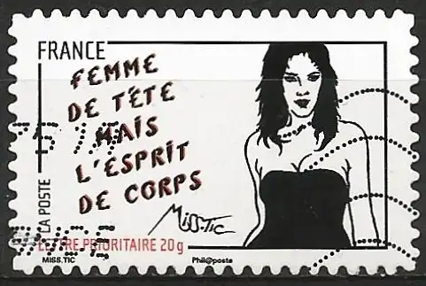 Frankreich 2011 – Mi 5061 - YT Ad 540 - Frau gezeichnet von Miss Tic