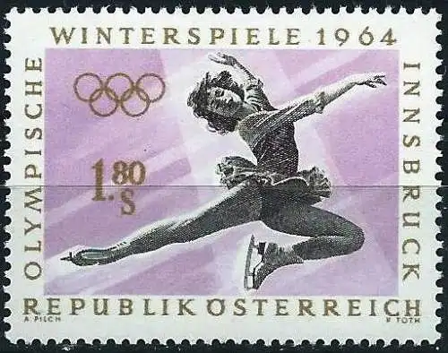 Österreich 1963 - Mi 1139 - YT 977 - Olympische Spiele in Innsbruck : Eiskunstlauf - MNH 