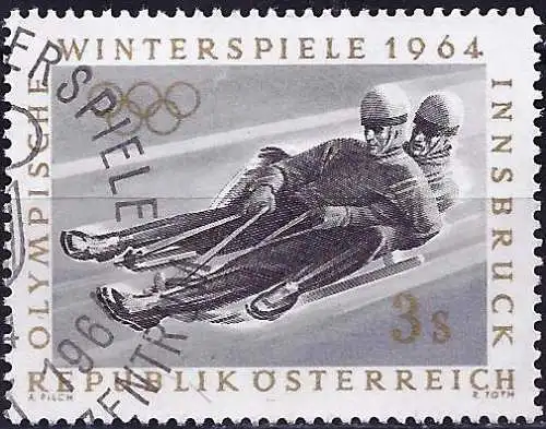 Österreich 1963 - Mi 1141 - YT 979 - Olympische Spiele in Innsbruck : Rodel 