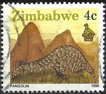 Simbabwe 1990 - Mi 421C - YT 195 - Schuppentier - C = Gezähnt 14¾