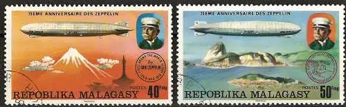 Madagaskar 1976 - Mi 783/84 - YT 580/81 - LZ -127 "Graf Zeppelin"