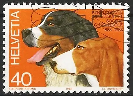 Schweiz 1983 – Mi 1257 - YT 1186 - Hunde der Schweizer Rasse