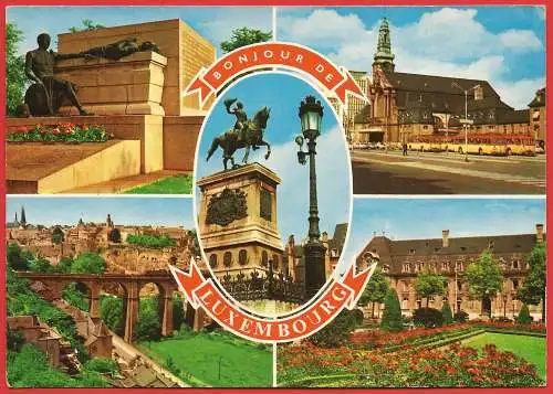 [Ansichtskarte] Hallo aus Luxemburg / Bonjour du Luxembourg / Hello from Luxembourg. 