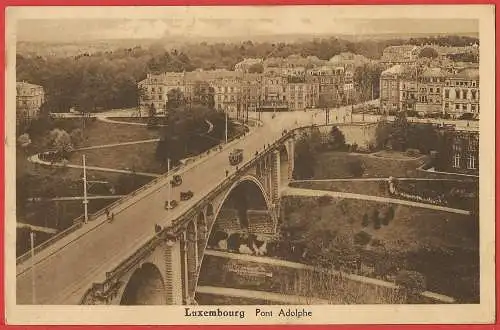 [Ansichtskarte] Luxemburg : Adolphe-Brücke / Pont Adolphe / Bridge. 
