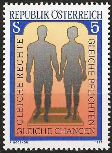 Österreich 1987 - Mi 1881 - YT 1710 - Gleiche Rechte für Männer und Frauen - MNH 