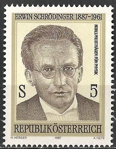 Österreich 1987 - Mi 1892 - YT 1721 ( Nobelpreis : Erwin Schrödinger - MNH 