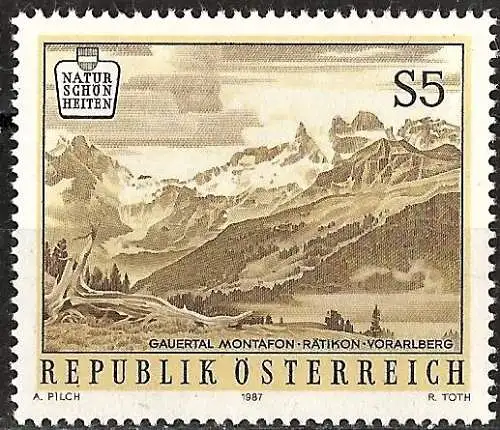 Österreich 1987 - Mi 1896 - YT 1724 - Berge Gauertal, Montafon - MNH 