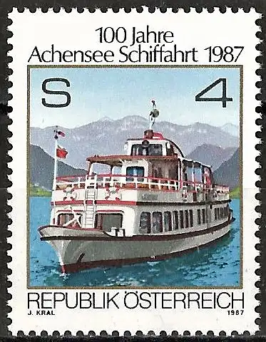 Österreich 1987 - Mi 1890 - YT 1719 - Boot auf dem Achensee - MNH 
