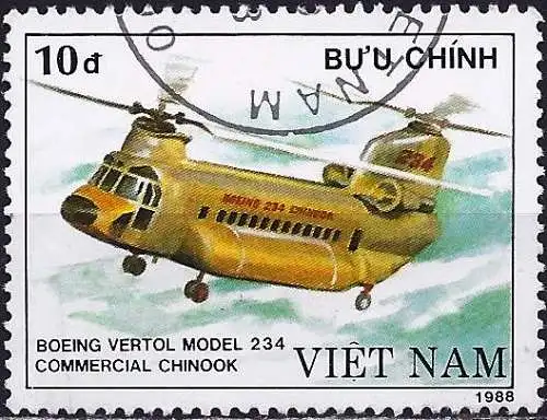 Vietnam 1989 - Mi 2015 - YT 870 - Hubschrauber Boeing Vetrol 234