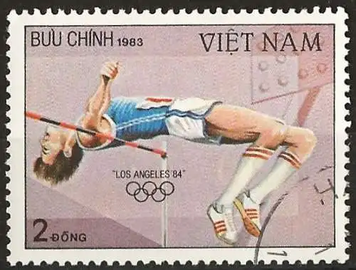 Vietnam 1983 - Mi 1347 - YT 438 - Olympische Spiele in Los Angeles : Hochsprung