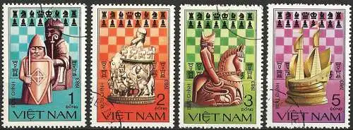 Vietnam 1983 - Mi 1337/40 - YT 430/33 - Schachspiel