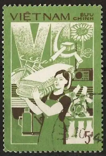 Vietnam 1987 - Mi 1883 - YT 854F - Textilarbeiter