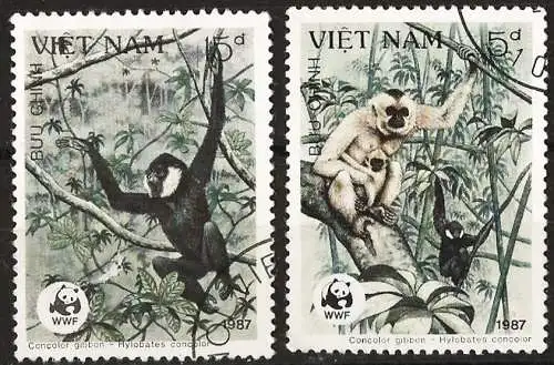 Vietnam 1987 - Mi 1827 & 1829 - YT 803 & 805 - Affe