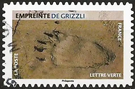 Frankreich 2021 - Mi 7845 - YT Ad 1961 -  Tierspuren von Grizzlybär