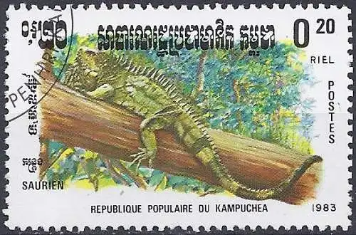 Kambodscha 1983 - Mi 496 - YT 400 - Reptile : Leguan
