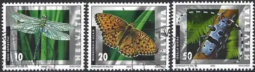 Schweiz 2002 - Mi 1802/04 - YT 1727/29 - Insekten