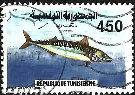 Tunisien 1991 - Mi 1228 - YT 1165 - Fisch: Makrele