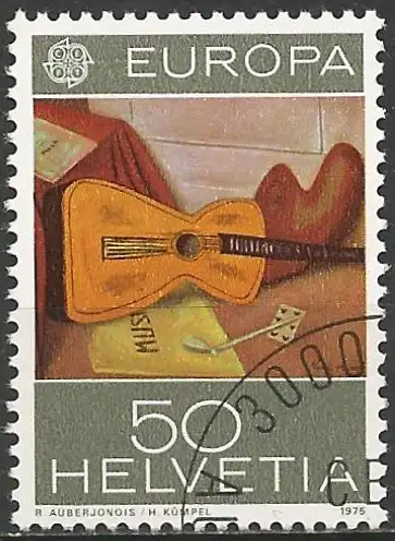 Schweiz 1975 - Mi 1051 - YT 981 - Europa CEPT : Gemälde, Gitarre  