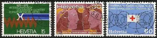 Schweiz 1975 - Mi 1046/48 - YT 976/78 - Propaganda Briefmarken