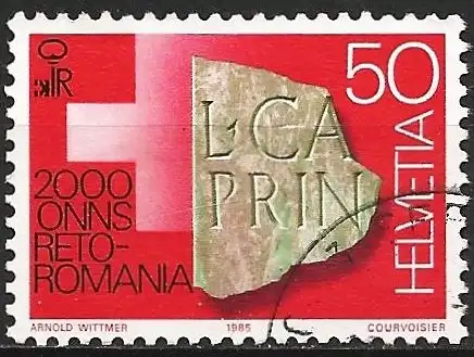 Schweiz 1985 - Mi 1291 - YT 1220 - Archäologie : Stein mit Inschrift