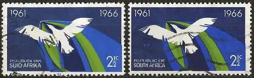 Südafrika 1966 - Mi 350X / 351X - YT 299 & 303 - Vogel