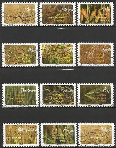 Frankreich 2017 - Mi 6777/88 - YT Ad 1442/53 - Getreide (Komplette Serie)