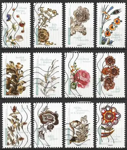 Frankreich 2017 - Scott N° 5220/31 - SG N° 6175/86 - Blumen in der Kunst (Komplette Serie)