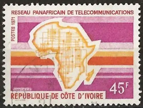 Elfenbeinküste 1971 - Mi 385 - YT 319 - Panafrikanisches Telekommunikation