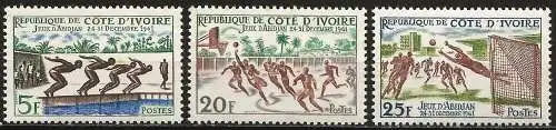 Elfenbeinküste 1961 - Mi 223/25 - YT 201/03 - Sportlichen Spiels von Abidjan - MNH (Komplette Serie)