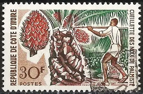 Elfenbeinküste 1967 - Mi 313 - YT 261 - Frucht : Palmnuss