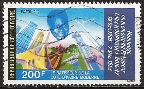 Elfenbeinküste 1994 - Mi 1113 - YT 925 - Präsident Felix Houphouet-Boigny 