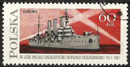 Polen 1967 - Mi 1793 - YT 1646 - Kriegsschiff : Schlachtschiff "Aurora"