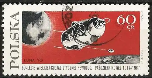 Polen 1967 - Mi 1793 - YT 1648 - Eroberung des Weltraums : Raumsonde Luna 10