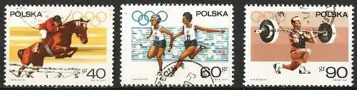 Polen 1967 - Mi 1762/64 - YT 1617/19 - Olympische Spiele in Mexiko